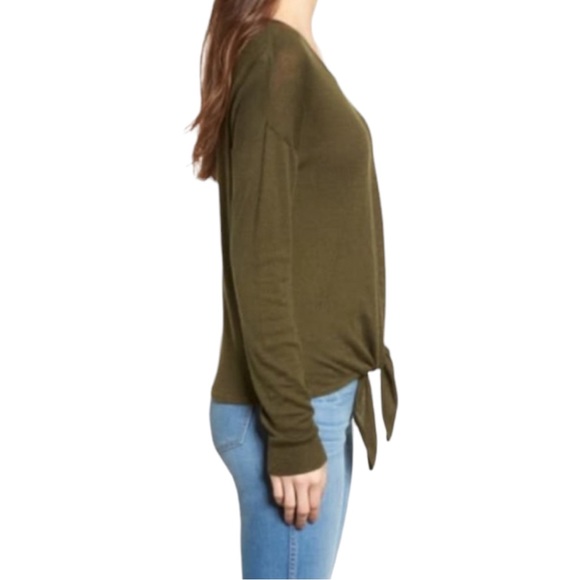 Madewell Women’s long sleeve tie front lightweight sweater—Sz XXS - Picture 2 of 14